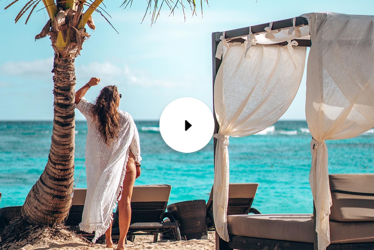 woman on beach video