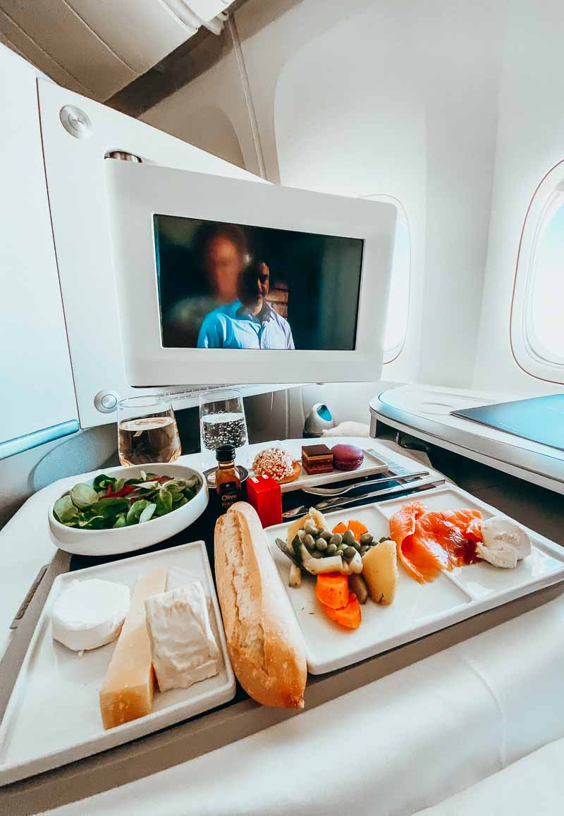 air france business class dining